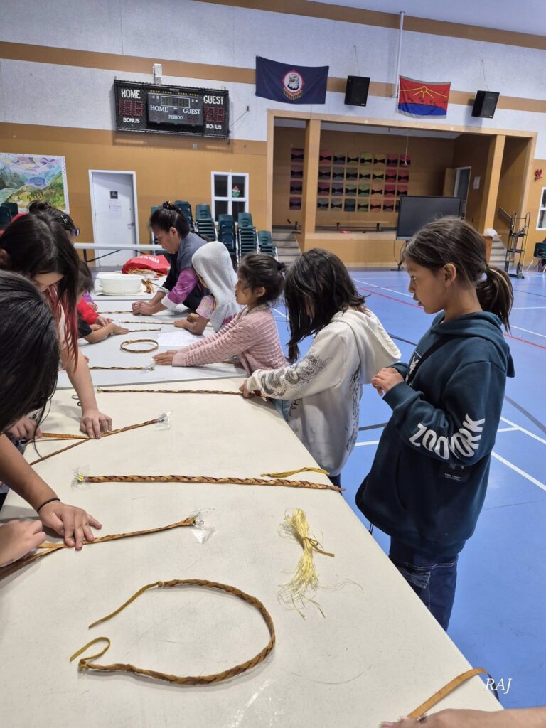 Children actively engage in a crafting activity